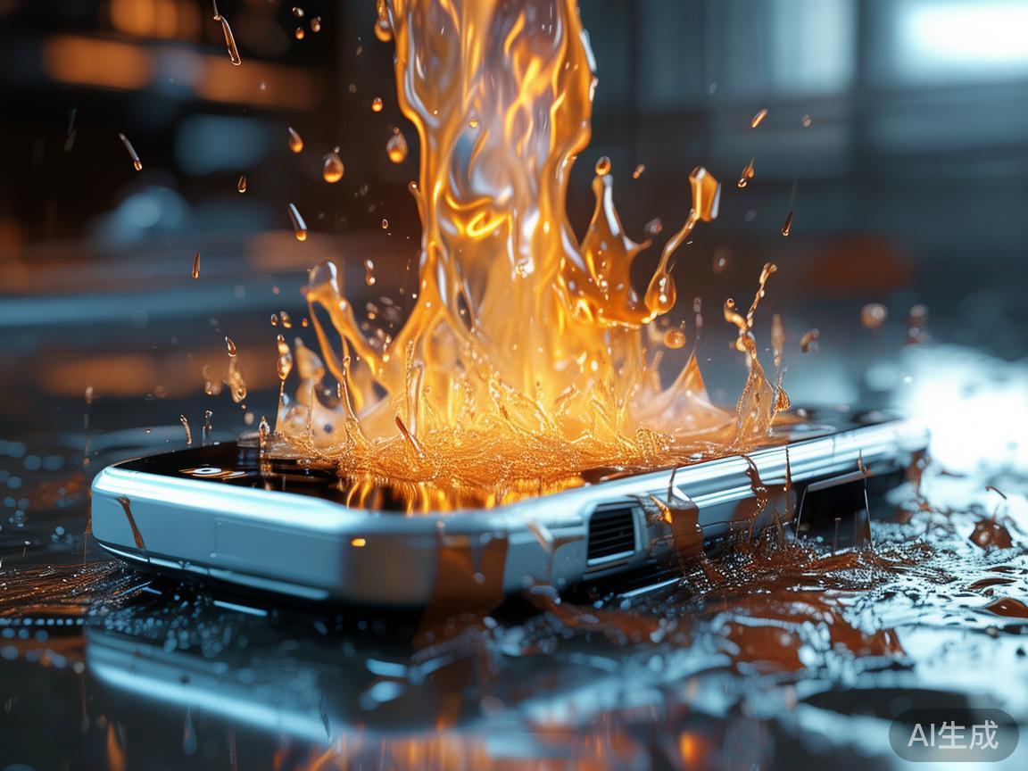 所谓“爆浆”，指的是在使用BB电子设备时，突然出现